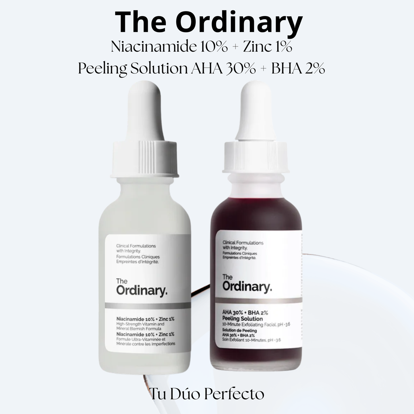 The Ordinary Niacinamide 10% + Zinc 1%  Peeling Solution AHA 30% + BHA 2%